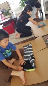 Kids folding tops Marie Kondo Method