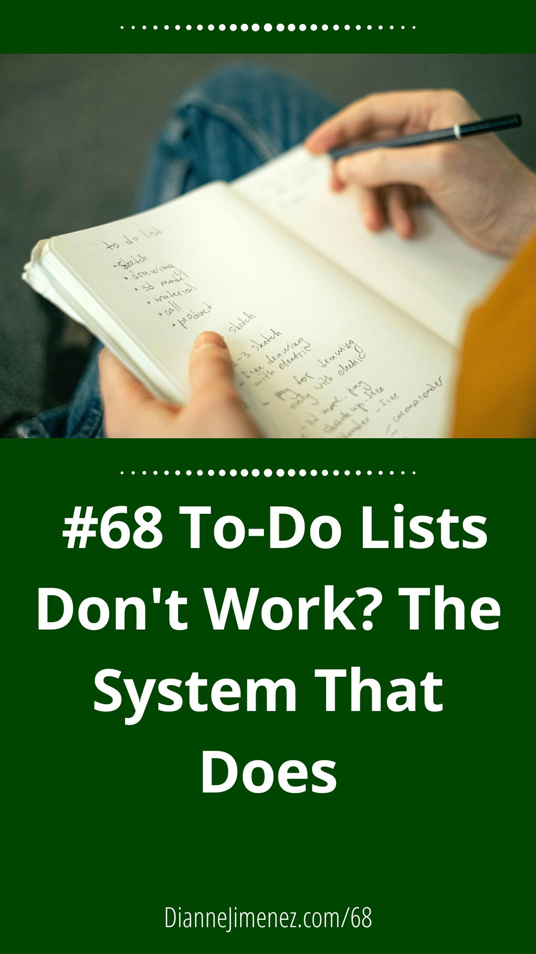 a person with a notebook open with all their to-do list items