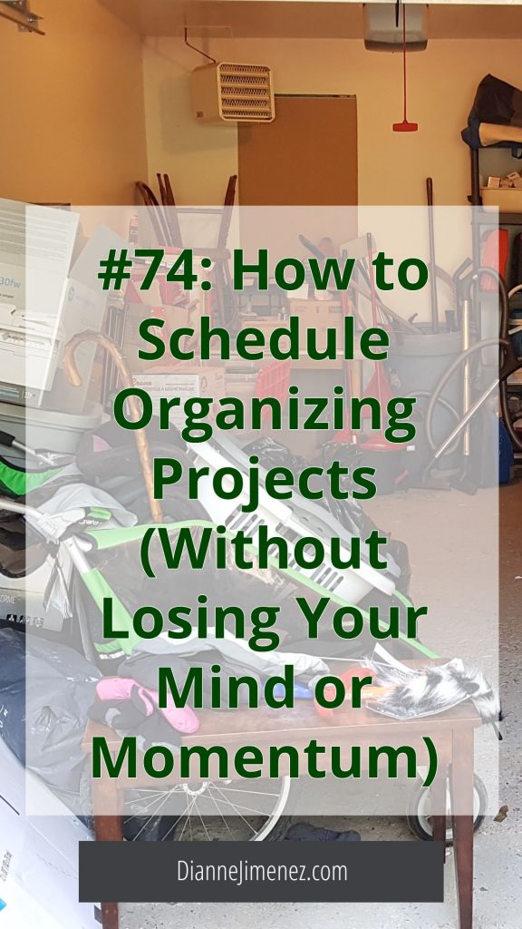 cluttered garage to support the topic of schedule organizing projects