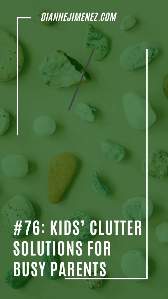 rock collection in the background to support the blog topic of kids' clutter