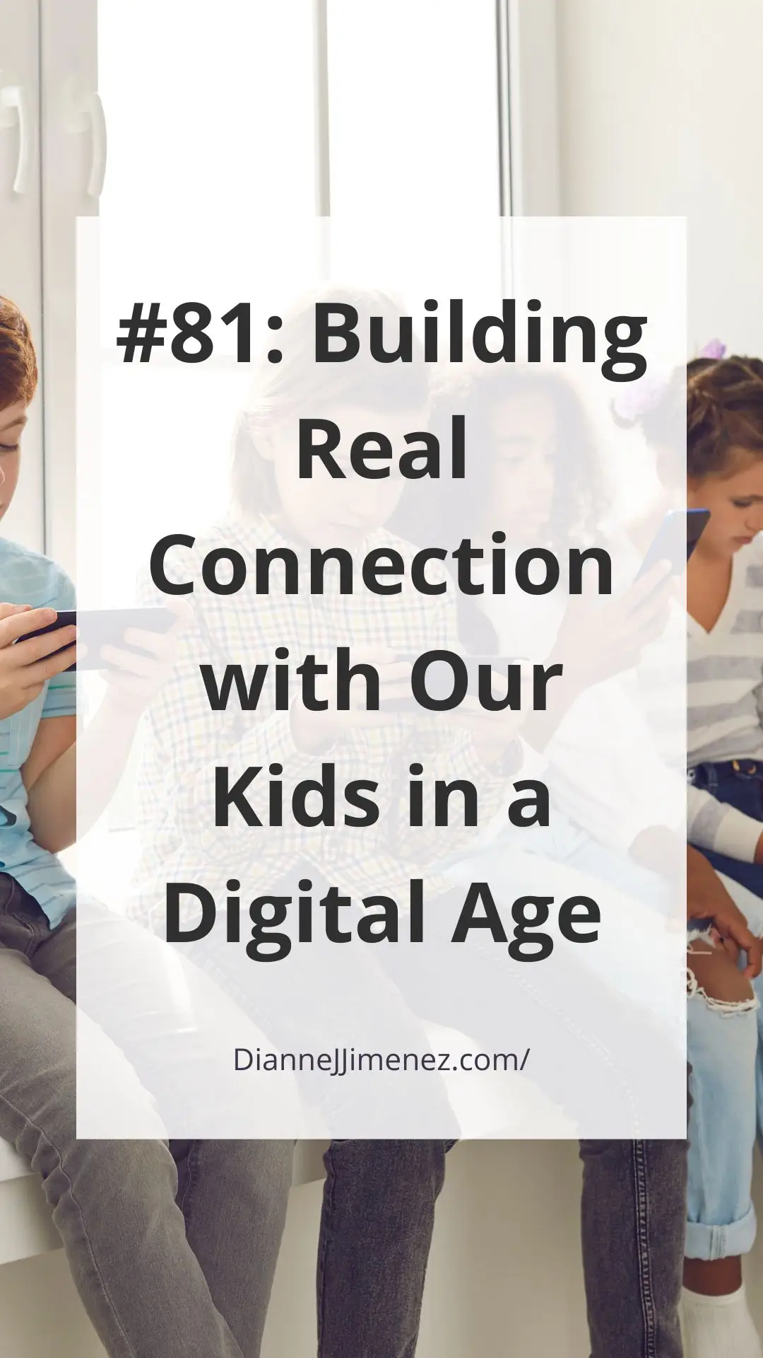 kids on their smartphones and electronic devices in the background