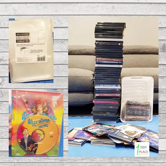 dvd sleeves: one of the best organizing tools for busy moms because it replaces dvd cases.