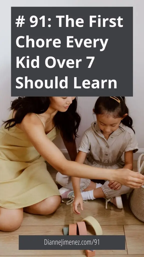 a mom teaching chores for kids