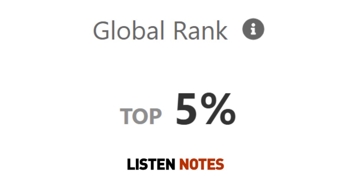 global rank from Listen Notes of the Podcast show